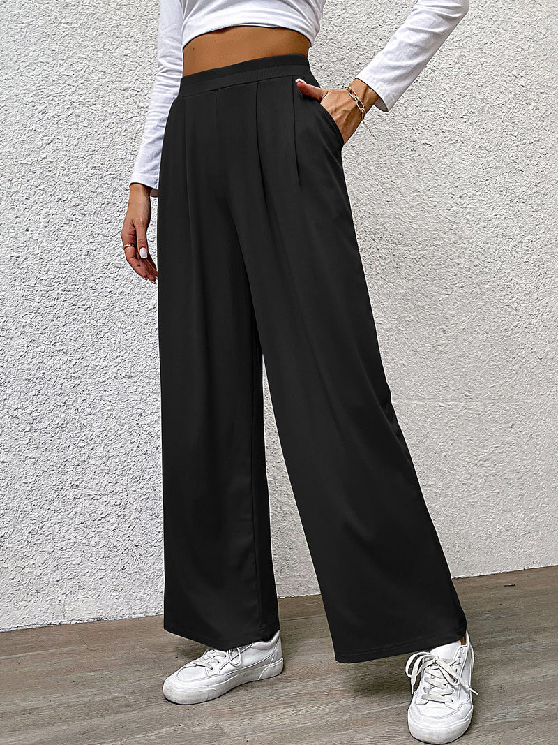 High Waist Straight Pants