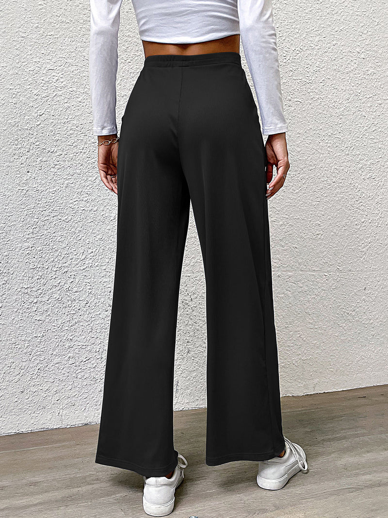 High Waist Straight Pants